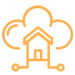 Cloud data warehouse icon